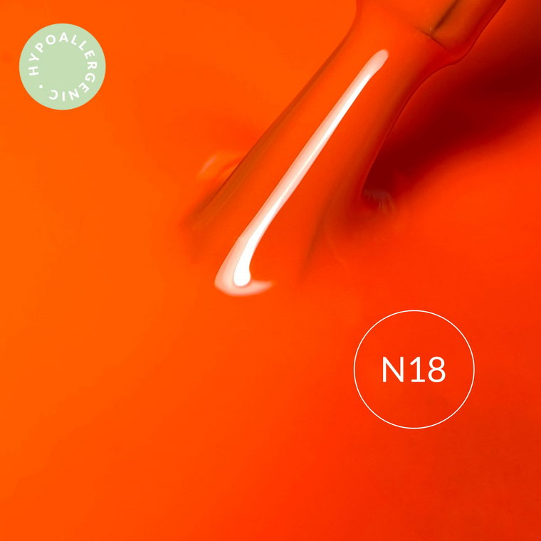 Lakier hybrydowy hipoalergiczny ciemny pomarańczowy 7ml - Neon Electric Orange N18