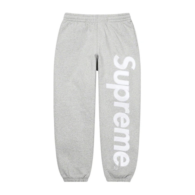 Satin Appliqué Sweatpant Heather Grey Supreme