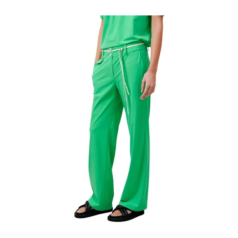 Zielone spodnie techniczne z dzianiny Jane Lushka