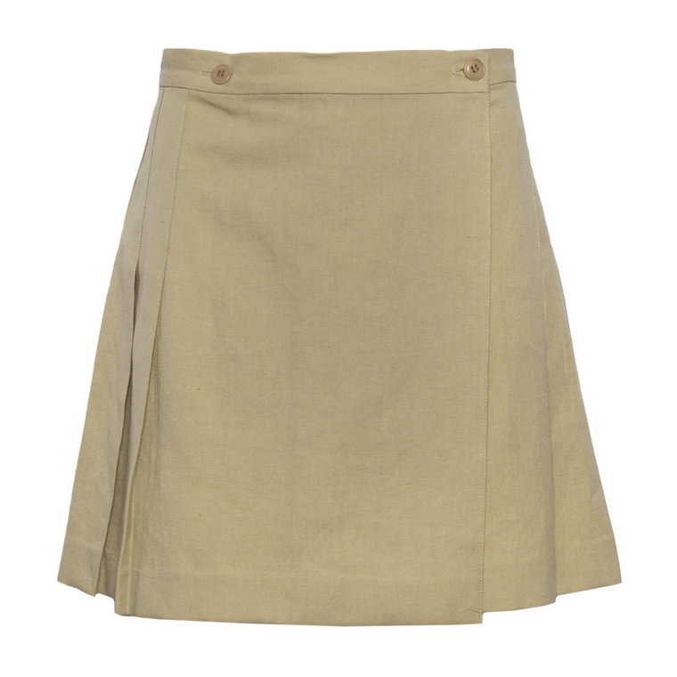 Box-Pleated A-Line Wrap Miniskirt Kenzo