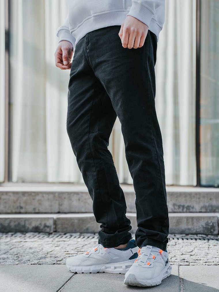Spodnie Materiałowe Chino Royal Blue Core Slim Straight Czarne