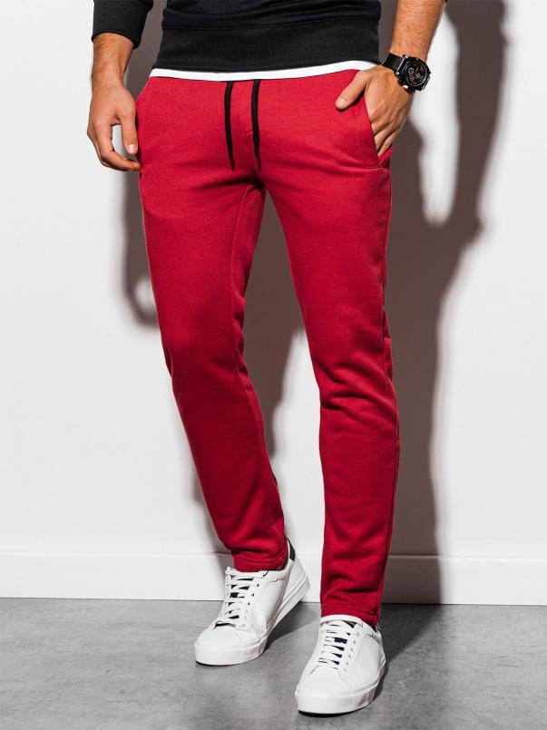 Spodnie męskie dresowe - czerwone V10 P866
