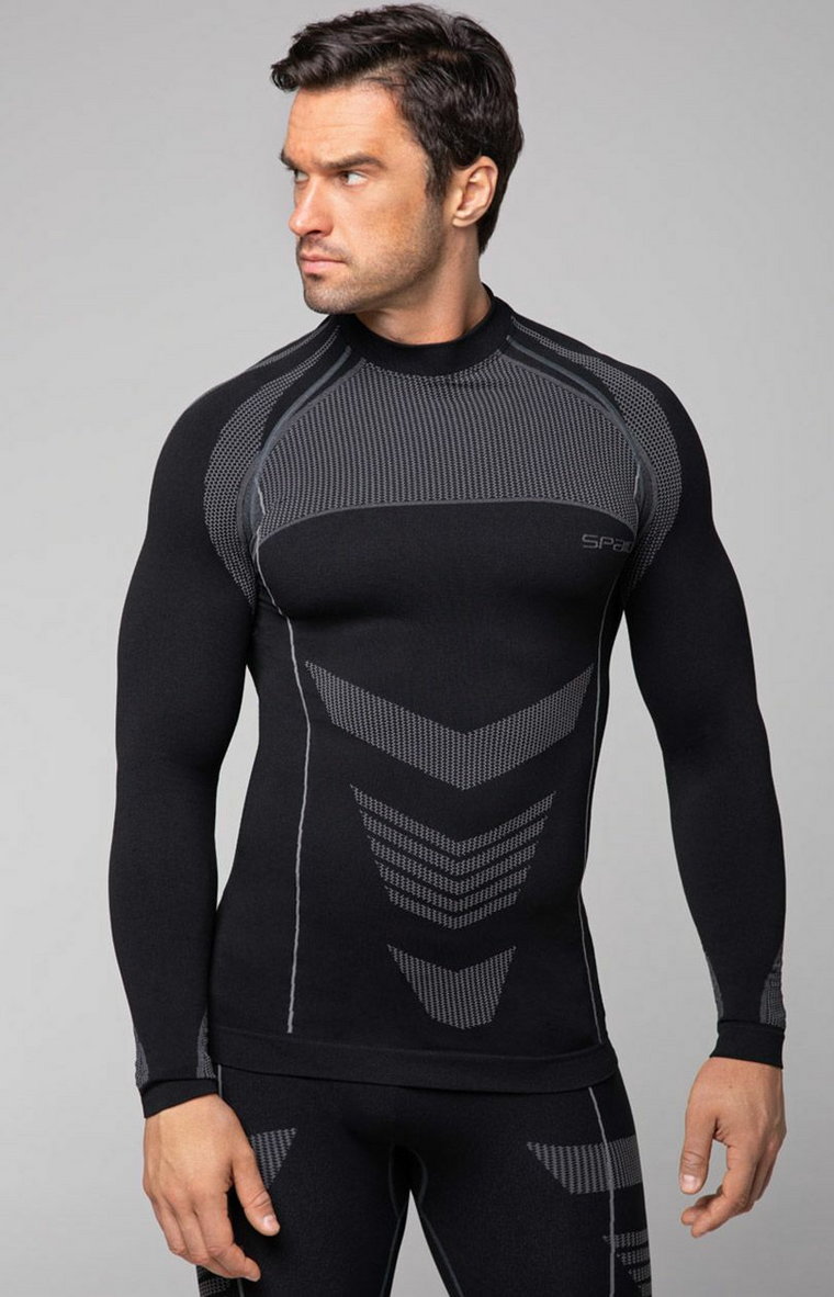 SPAIO D/R THERMO-EVO koszulka termoaktywna męska, Kolor czarno-szary, Rozmiar L, Spaio