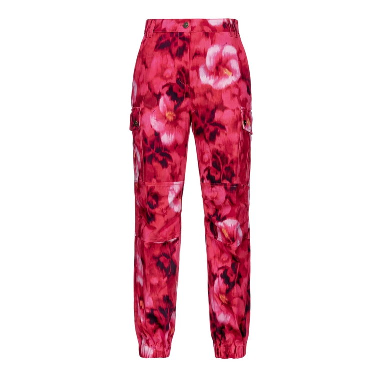 Pacifico Pantalone Drill Stampa Hibiscus Pinko