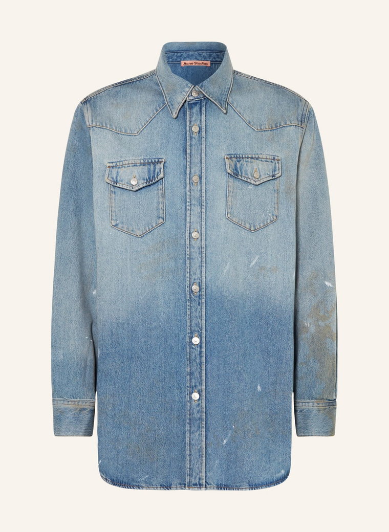 Acne Studios Jeansowa Koszula Wierzchnia blau