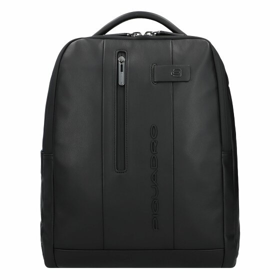 Piquadro Urban Plecak Skórzany 37.5 cm Komora na laptopa black