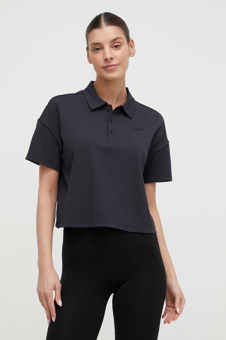 Dkny polo damski kolor czarny DP3T9642