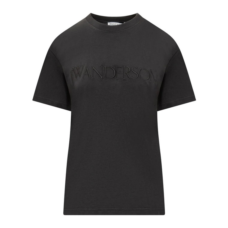 Czarna bawełniana koszulka JW Anderson