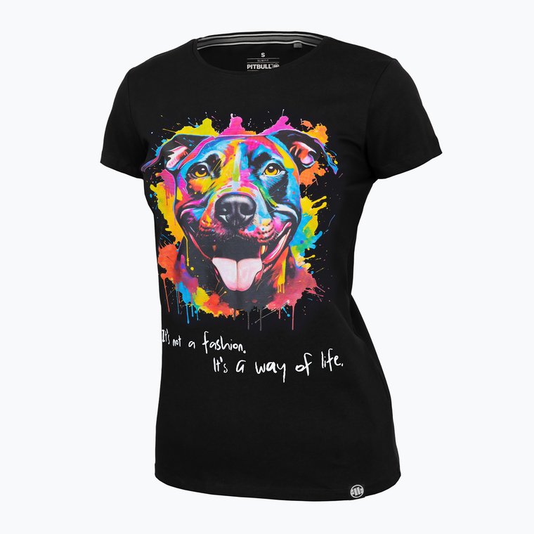 Koszulka damska Pitbull Watercolor black