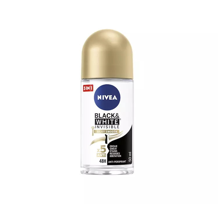 NIVEA BLACK&WHITE INVISIBLE SILKY ANTYPERSPIRANT ROLL ON 50ML