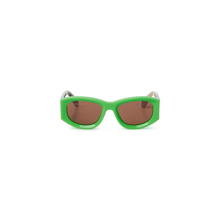 Zielono-brązowe Okulary Przeciwsłoneczne Joan dla Kobiet Off White