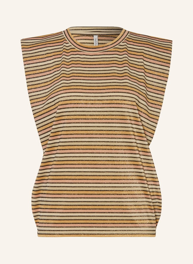 Summum Woman Top Z Błyszczącą Przędzą beige