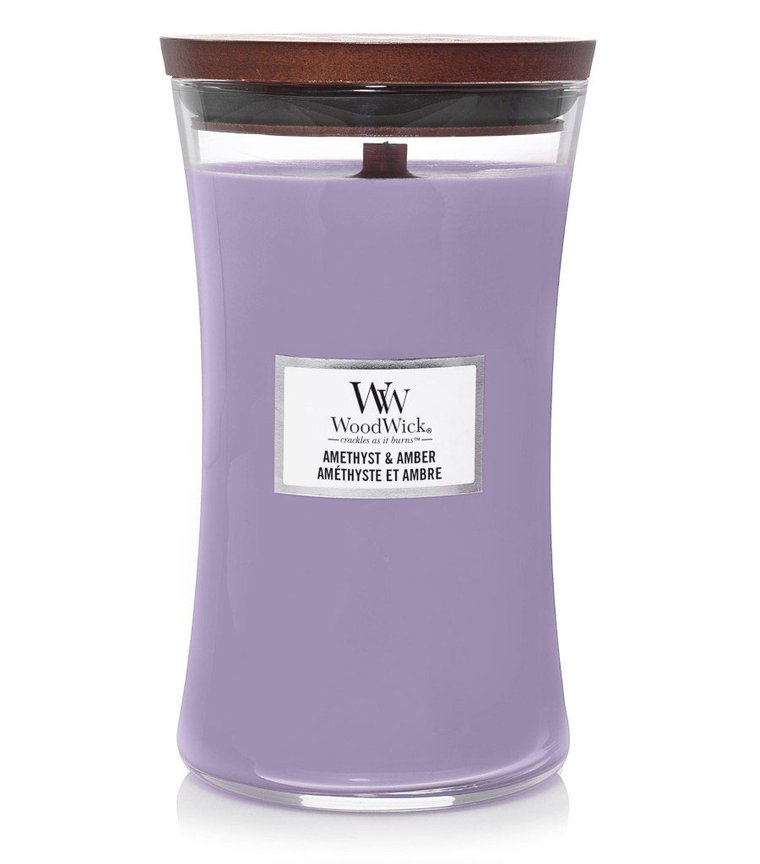 WoodWick Amethyst & Amber świeca zapachowa 610 g