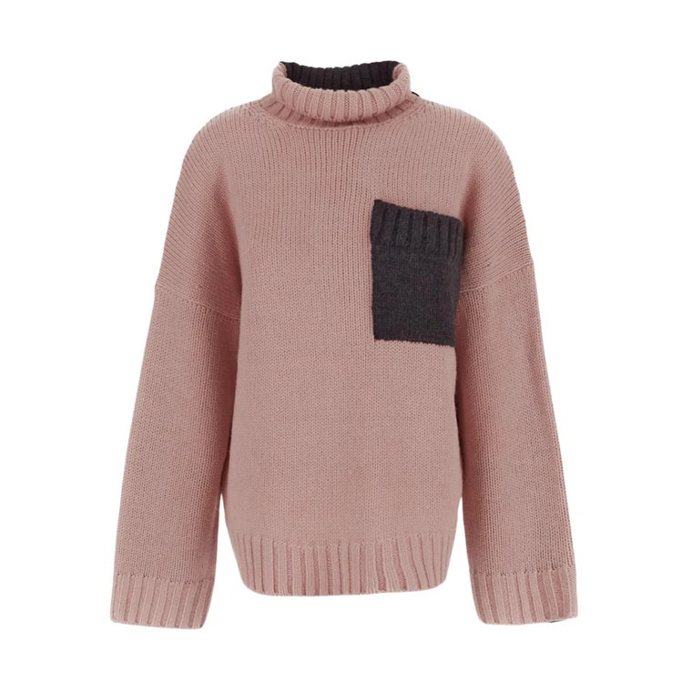 Dwukolorowy sweter z dzianiny JW Anderson