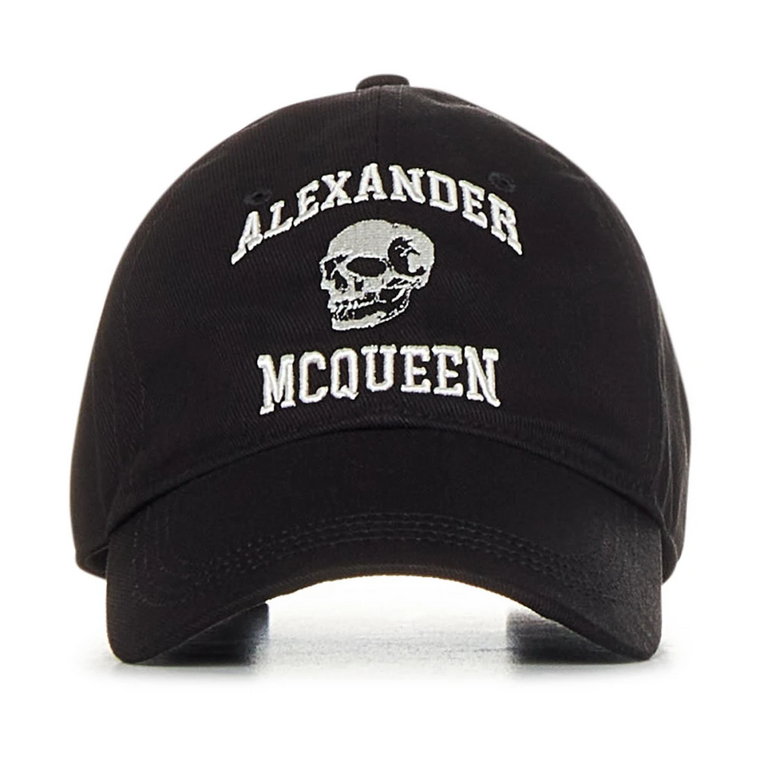 Czarne czapki i kapelusze dla mężczyzn Alexander McQueen