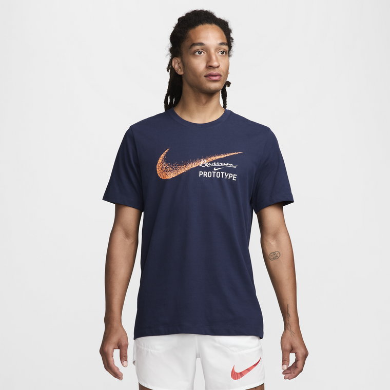 Męski T-shirt do biegania Dri-FIT Nike - Niebieski