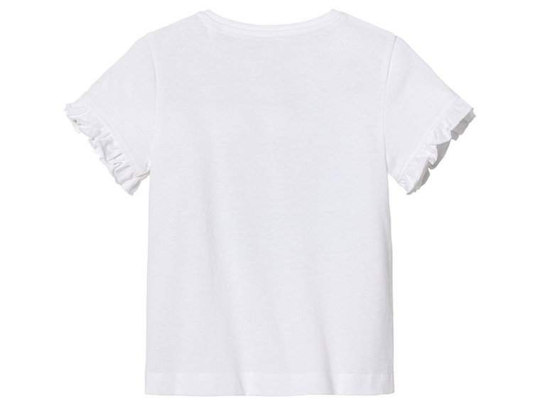 T-shirty dziecięce bawełniane z kolekcji Świnki Peppy, 2 sztuki (98/104, Biały/fioletowy)