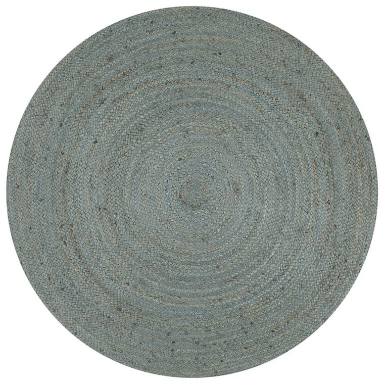 Ręcznie wykonany dywan z juty, okrągły, 120 cm, oliwkowozielony kod: V-133669