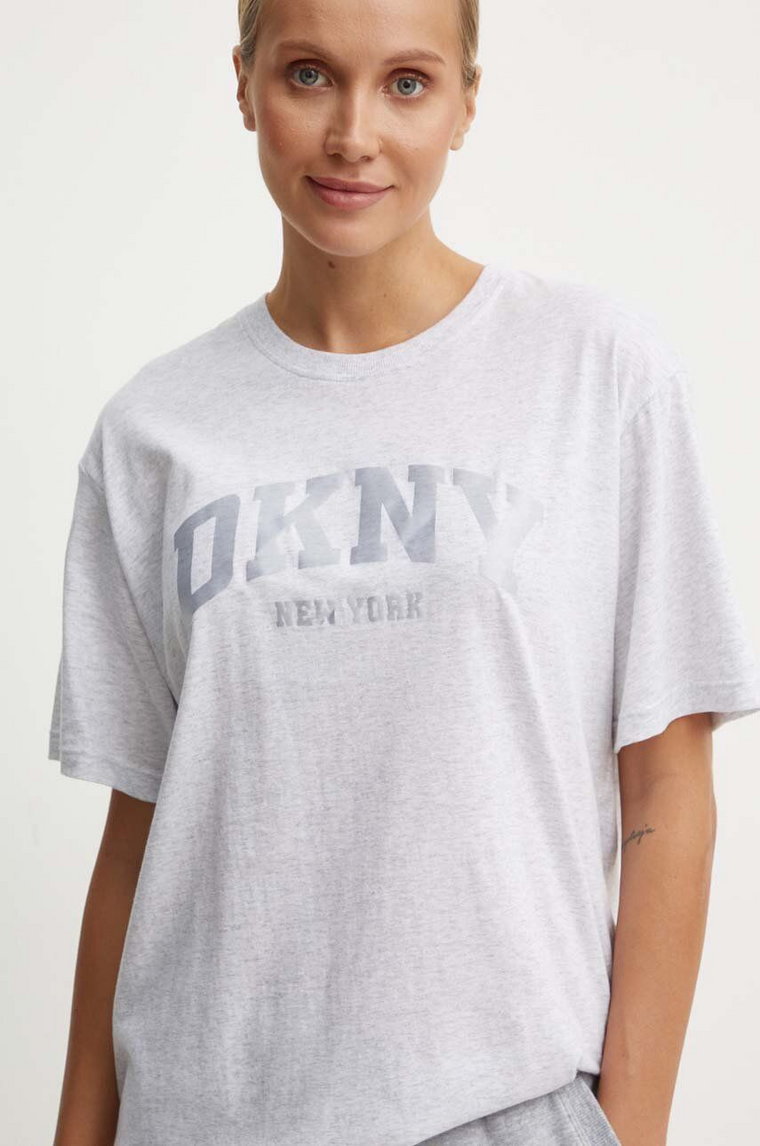 Dkny t-shirt bawełniany damski kolor szary DP4T9812