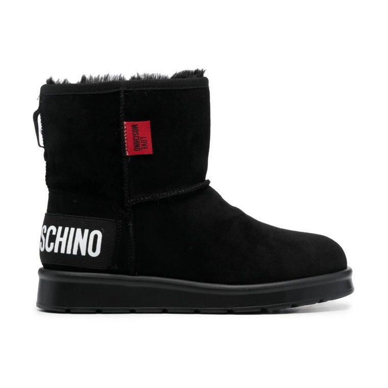 Czarne Buty ze Stylem Love Moschino