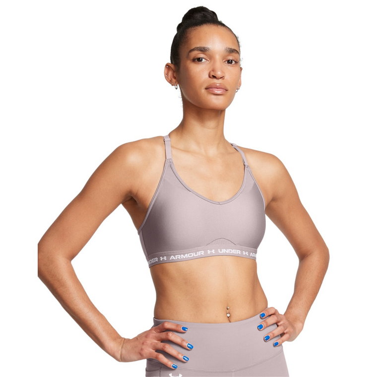 Biustonosz treningowy Under Armour UA Crossback Low Bra - beżowy