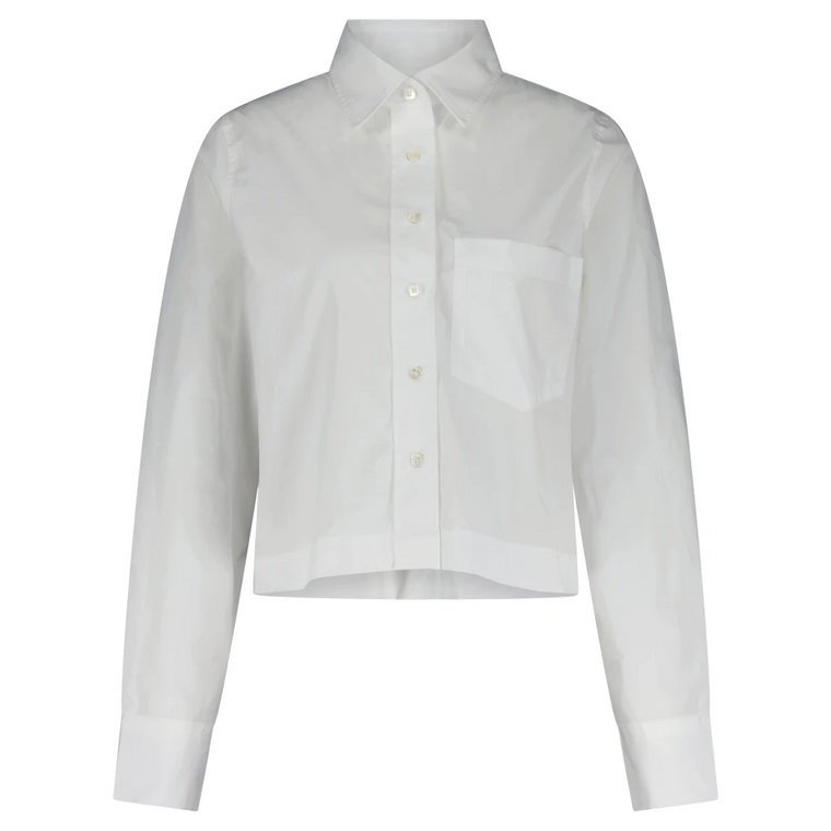 Stylowa biała bluzka z kołnierzem rekinem Closed