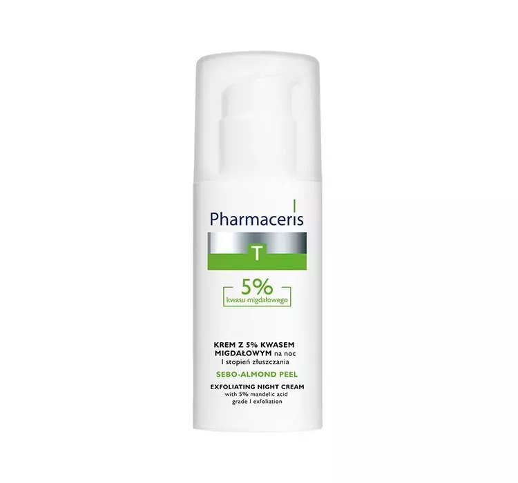 PHARMACERIS T SEBO ALMOND PEEL KREM Z 5% KWASEM MIGDAŁOWYM NA NOC 50ML