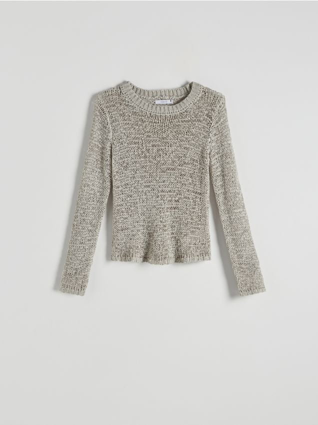 Reserved - Sweter o luźnym splocie - jasnoszary