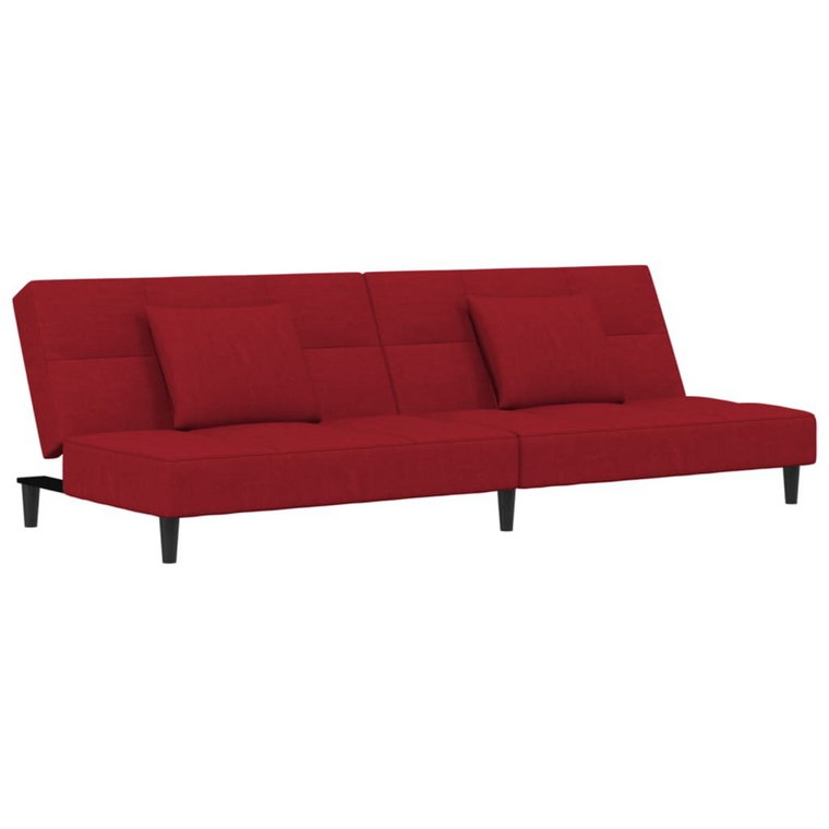 Sofa rozkładana 2w1, aksamit, winna czerwień, 200x