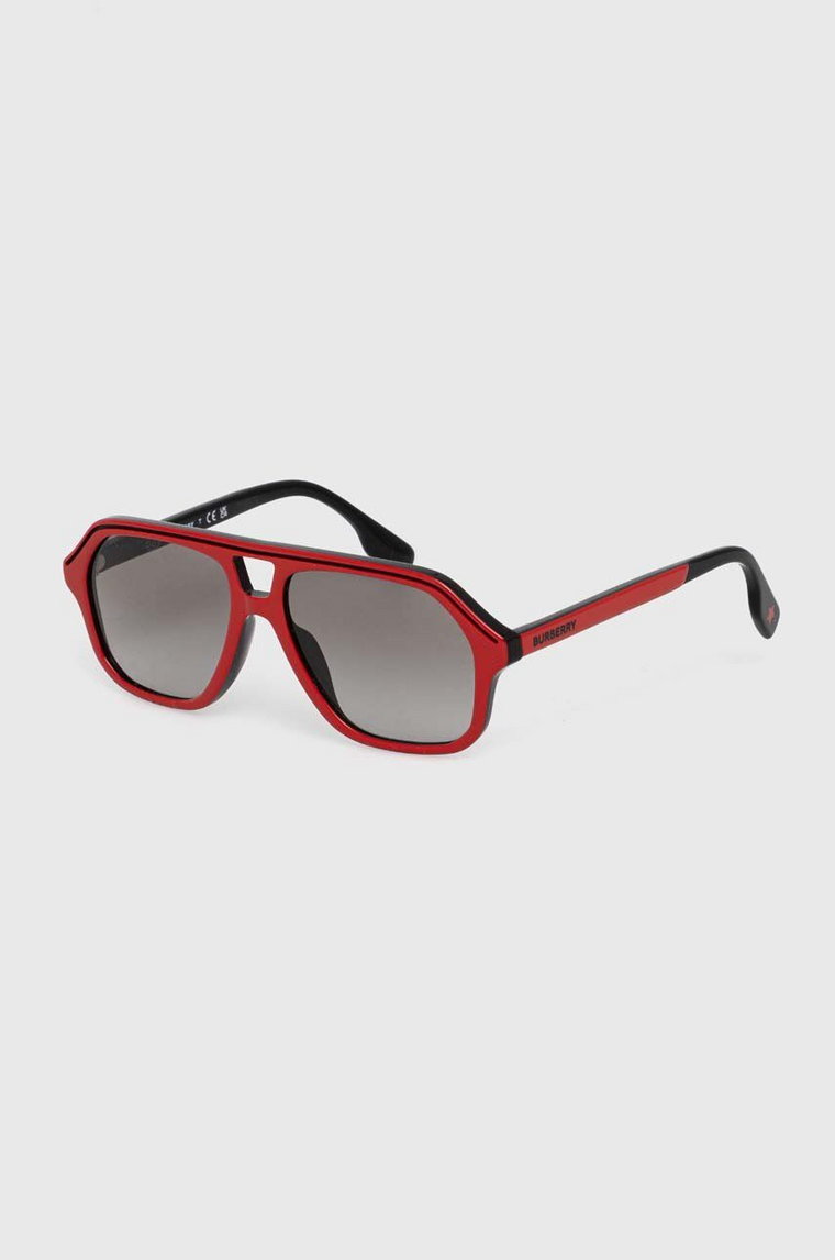 Burberry okulary przeciwsłoneczne dziecięce kolor czerwony 0JB4340