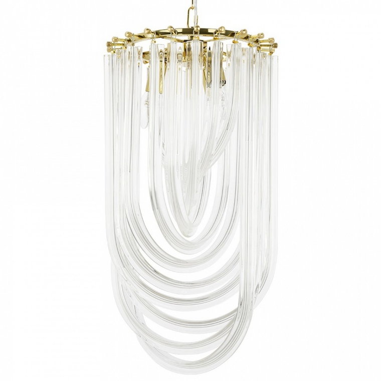 Lampa wisząca MURANO L złota - szkło, metal kod: JD9607-L.GOLD