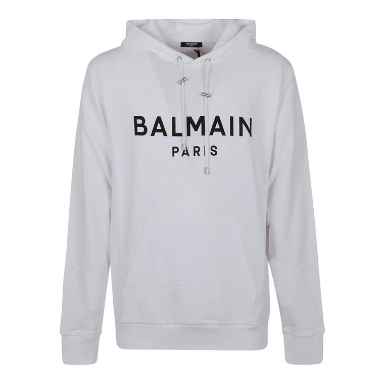 Koszulka z nadrukiem w kontrastującym stylu Balmain