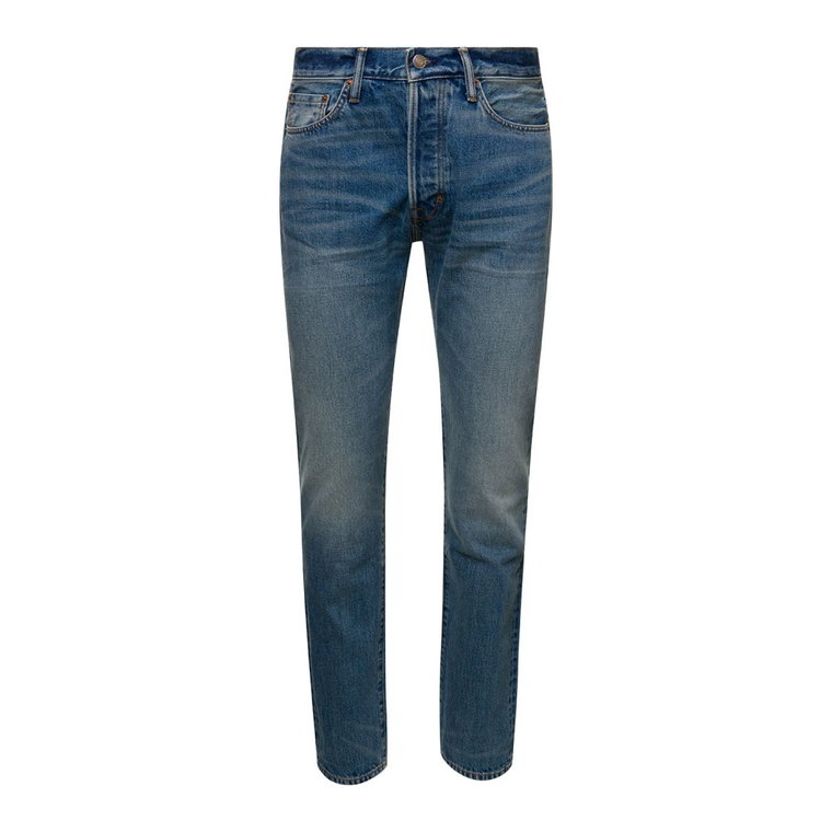 Spodnie Jeans Slim-fit Denim Lavato dla Mężczyzn Tom Ford