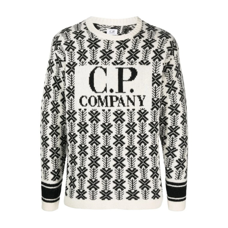 Sweter z Logo z Czystej Wełny - 46 C.p. Company