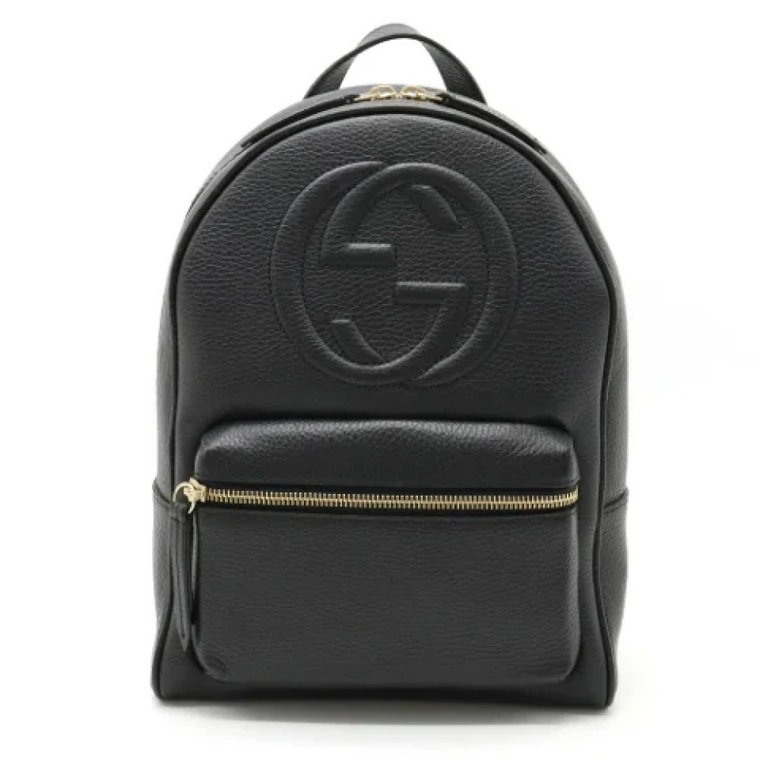 Pre-owned Leather backpacks Gucci Vintage