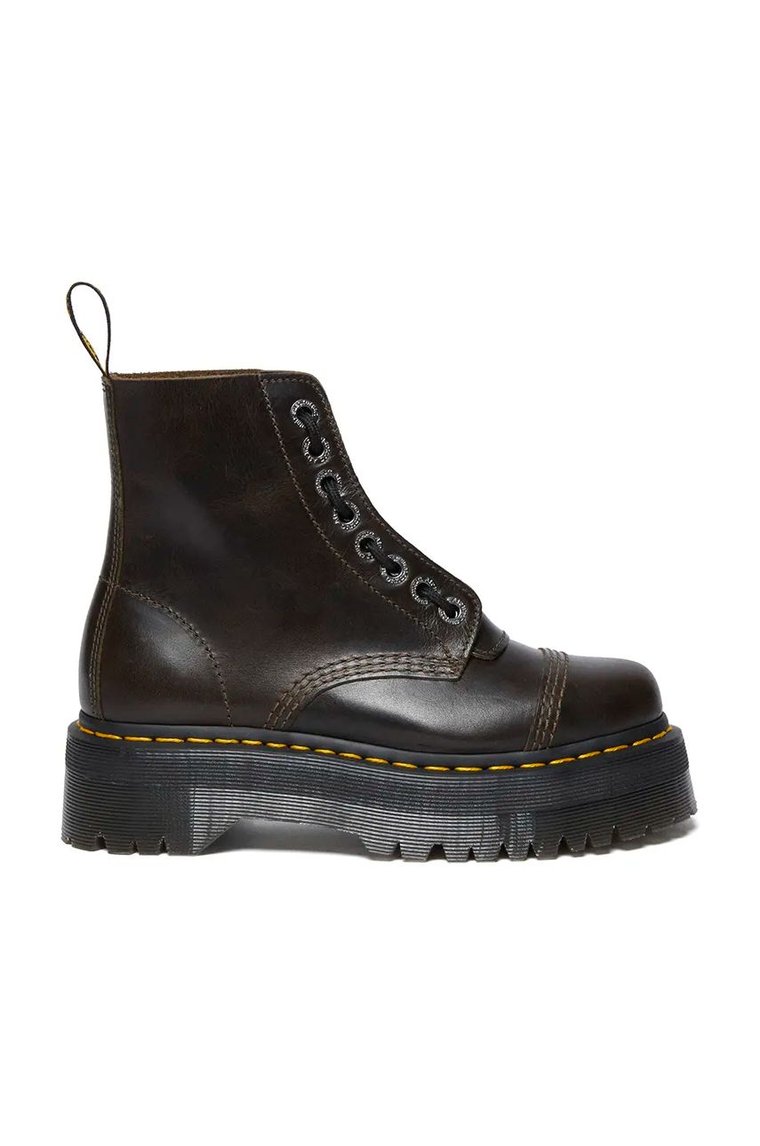 Dr. Martens workery skórzane Sinclair damskie kolor brązowy na platformie DM31993302