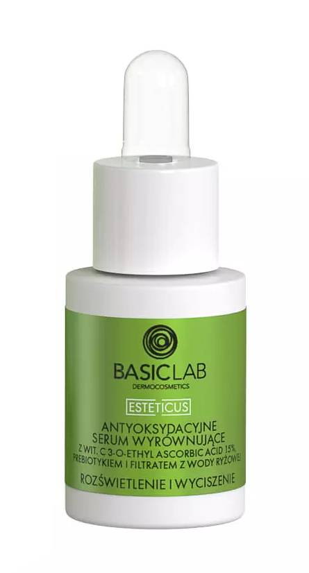 BasicLab Esteticus 15% Wit. C Prebiotyk - Antyoksydacyjne serum wyrównujące 15ml