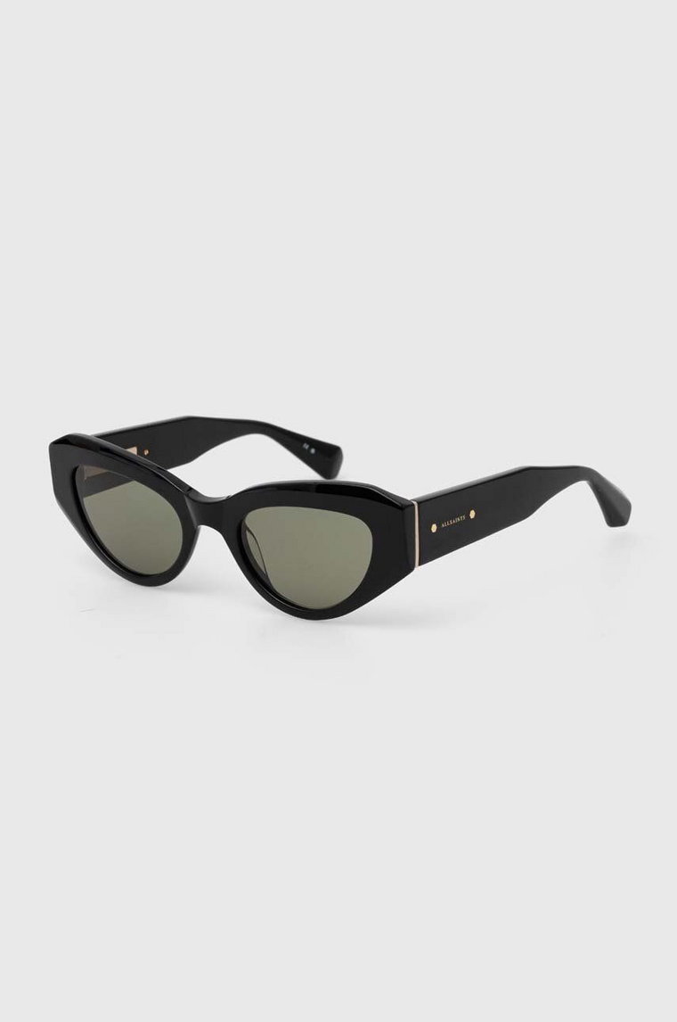 AllSaints okulary przeciwsłoneczne damskie kolor czarny ALS500200151