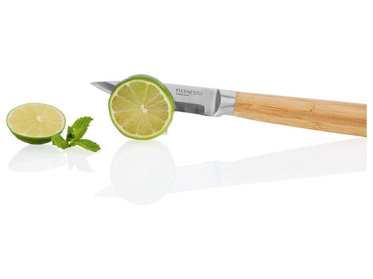 ERNESTO Noże z rękojeścią z bambusa / stali nierdzewnej (Uniwersalny nóż do warzyw)