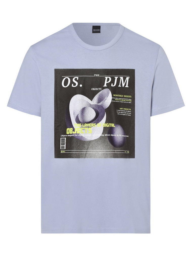 Only&Sons - T-shirt męski  ONSTodd, niebieski