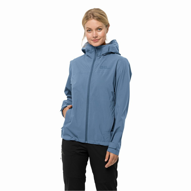 Damska kurtka przeciwdeszczowa Jack Wolfskin ELSBERG 2.5L JKT W elemental blue - XS