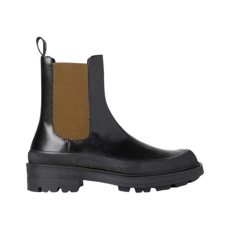 Stack Chelsea Boots, Skóra, Nowoczesny Styl Alexander McQueen
