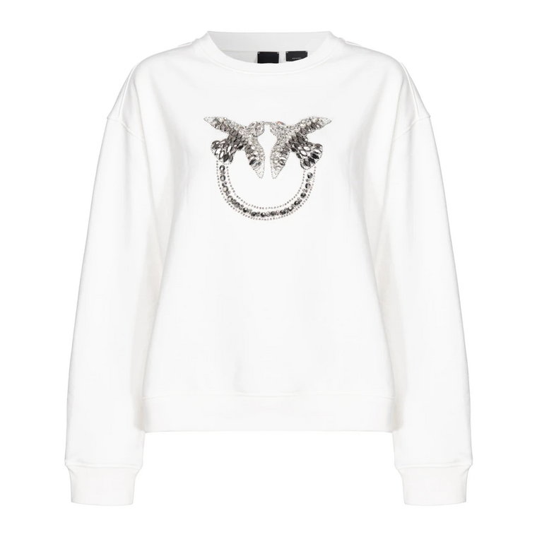 Bluza z haftem Love Birds Pinko