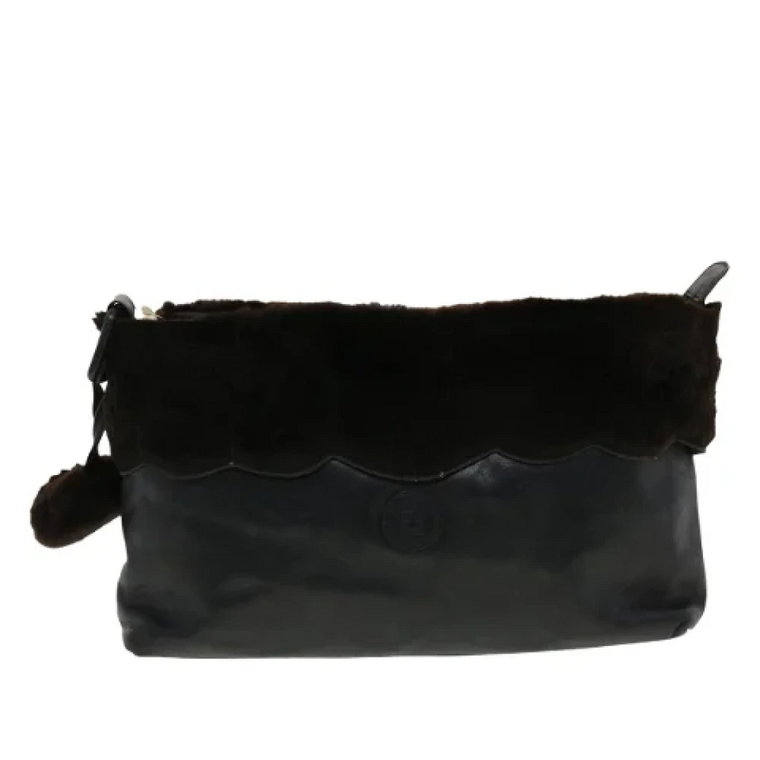 Pre-owned Leather clutches Fendi Vintage