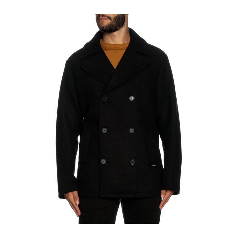 Emporio Armani Coats Czarny Emporio Armani