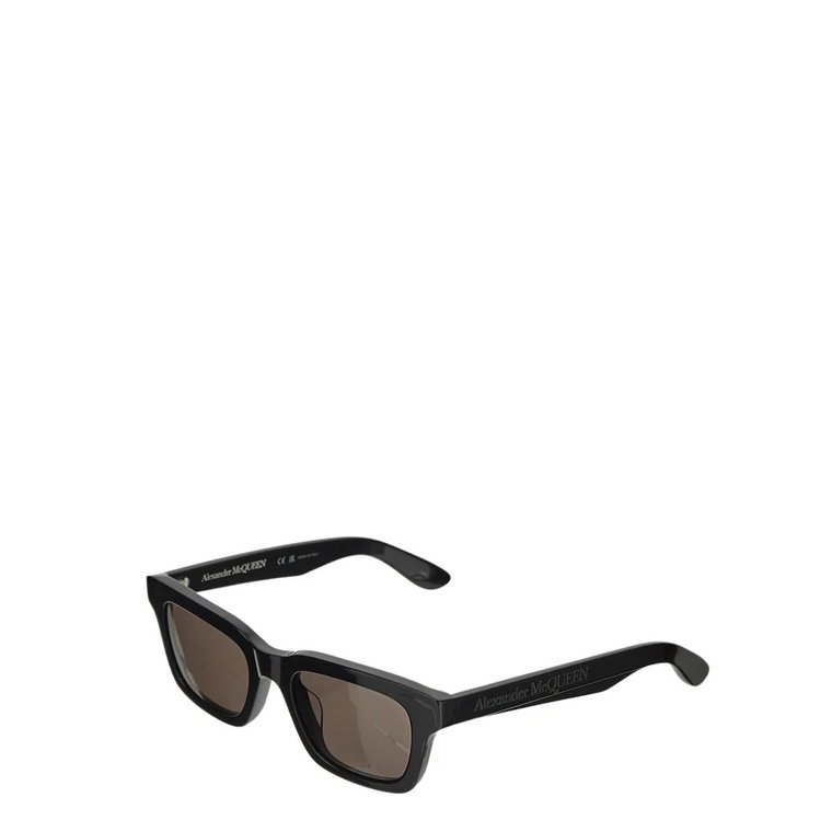 Nowoczesne okulary przeciwsłoneczne z dymnymi soczewkami Alexander McQueen