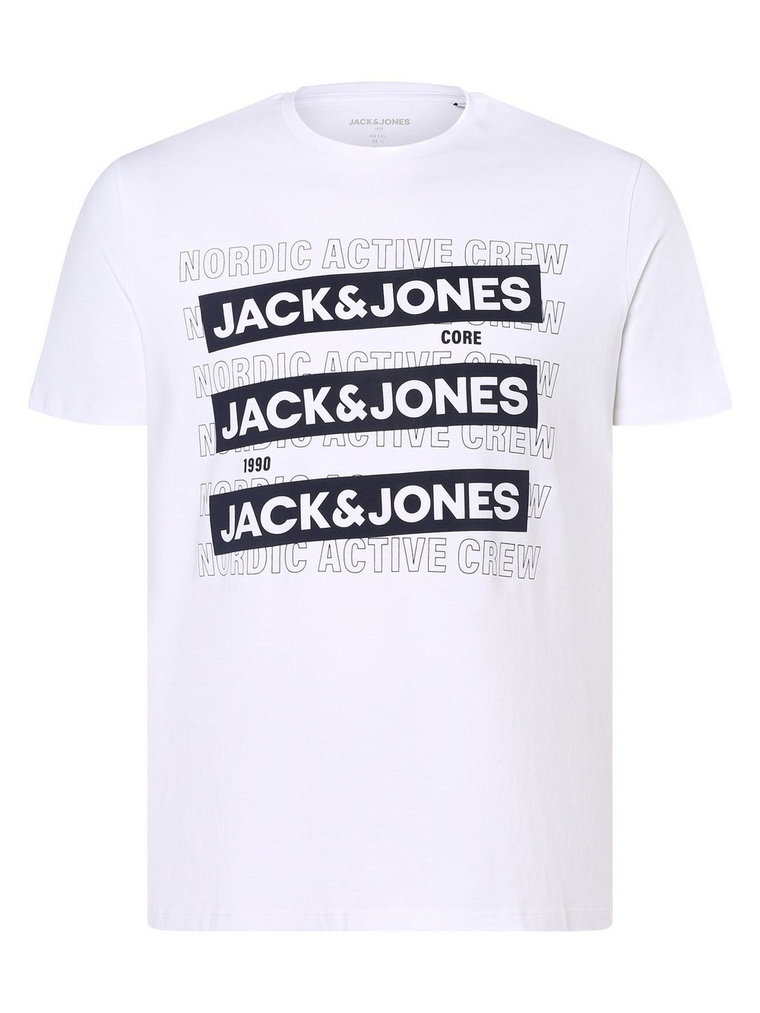 Jack & Jones - T-shirt męski  JCOSpirit  duże rozmiary, biały
