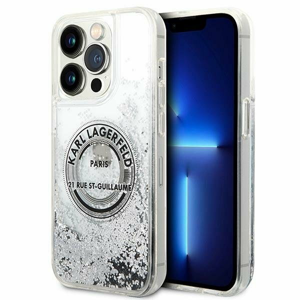 Karl Lagerfeld KLHCP14XLCRSGRS iPhone 14 Pro Max 6,7" srebrny/silver hardcase Liquid Glitter RSG