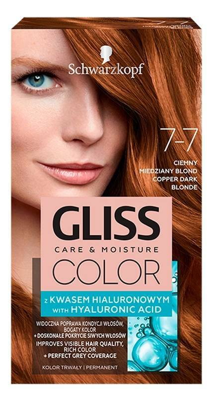 Gliss Color 7-7 Ciemny Miedziany Blond - farba do włosów 1 szt.