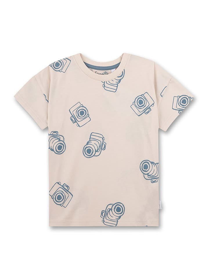 Sanetta Kidswear Koszulka w kolorze kremowo-niebieskim